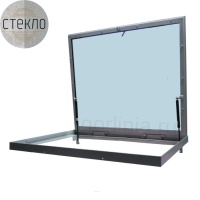 Люк в подвал  стеклогор 1100х1100*75 со стеклом