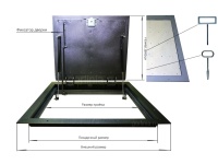Напольный люк Стелс-У 1000х1900п уголок утепленный схемы